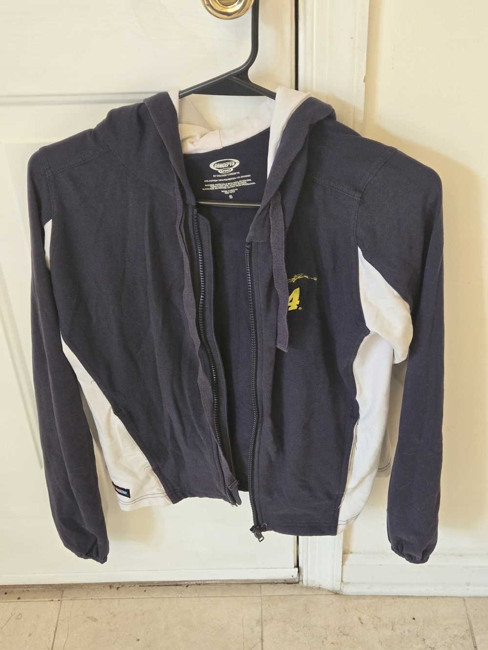 Nascar Navy & White Hooded Zip Jacket for Ladies with Jeff Gordon  Logo